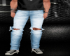 S~ Blue Ripped Denims M