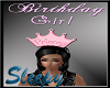 Birthday girl crown sign