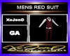 MENS RED SUIT