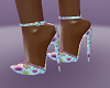 lilac floral heels