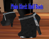 Plain Black Half Boots