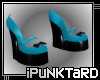 iPuNK - Aqua Skull Wedge