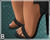 Black Boe Back Heels