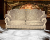 Beige Damask Couch