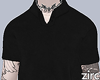 polo shirt black+ tattoo