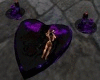 Black & Purple Heart Bed