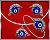 Silver Evil Eye Set