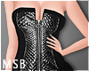 B | Snakeskin Black Dres