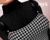 🅽 DUDA BW PLAID DRESS