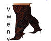 Brown Snake Leather Boot