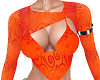 bright orange corset top