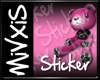 Pink Teddy Sticker
