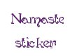 Namaste Word Sticker