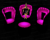 Pink/Blk Club Chairs