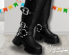 S. Leather Boots Black