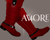 Amore Flar Red Boots