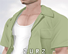 Z| Open Shirt. Green