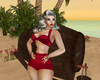 50's red bikinitop