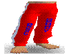 Red breakdance pants