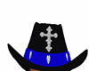 Black/Blue Cowgirl hat