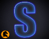 Neon Letter S