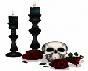 Candles, Roses +Skull