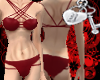 *J* Red PVC Bikini V1