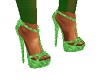 Lime Green Strap Heels
