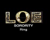 L.O.E. Sorority Ring