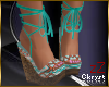 cK Sandal Platform Aqua