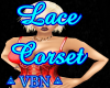 Lace corset red
