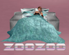 Teal Gray Cuddle chair 2