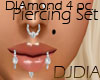 4Pc DIAmond Piercings