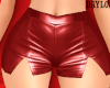 Leather Shorts Red