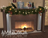 Glam Christmas fireplace