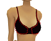 BLACK RED STUDDED TOP