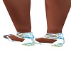 light blue rose sandals