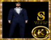 blue formal pants