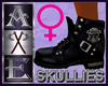 X AxeGirl Skully Boots