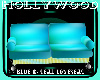 blue & teal  love seat