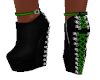 Green Laced Wedge Boots