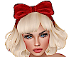 RedChristmasSuedeHeadBow