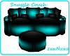 Teal Snuggle Couch