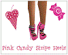 Pink Candy Stripe Heels