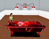 Red Lightning Pool Table