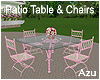 Pink Patio Tbl & Chairs