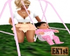 Baby Girl with Swing