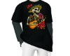 Mexican skull  black tee