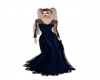 Black and Blue Lace Gown