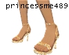 Gold Colored Glass Shoes